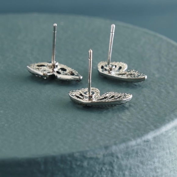 Silver Half Wing Individual Earring Set, NWT - Picture 3 of 3